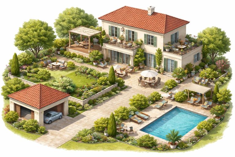 découvrez notre guide complet pour identifier et comprendre les différents espaces extérieurs d'un bien immobilier, et optimiser leur utilisation.